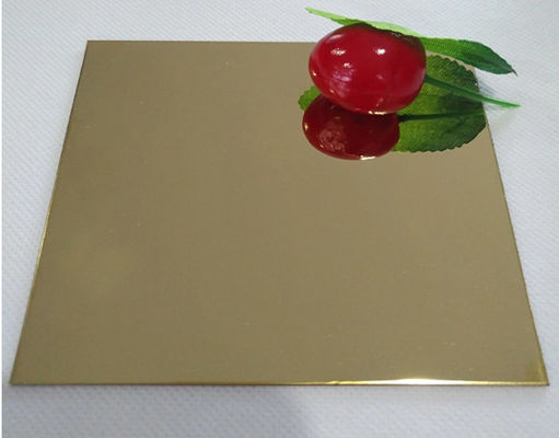 Un bon prix. 316 8K miroir plaque d'acier inoxydable dorée décorative 1 mm SS plaque laminée à froid en ligne